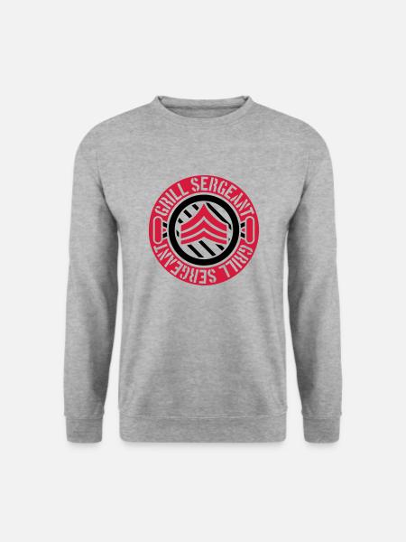 Barbecue Grill Sergeant Stamp - Unisex Sweatshirt - salt & pepper