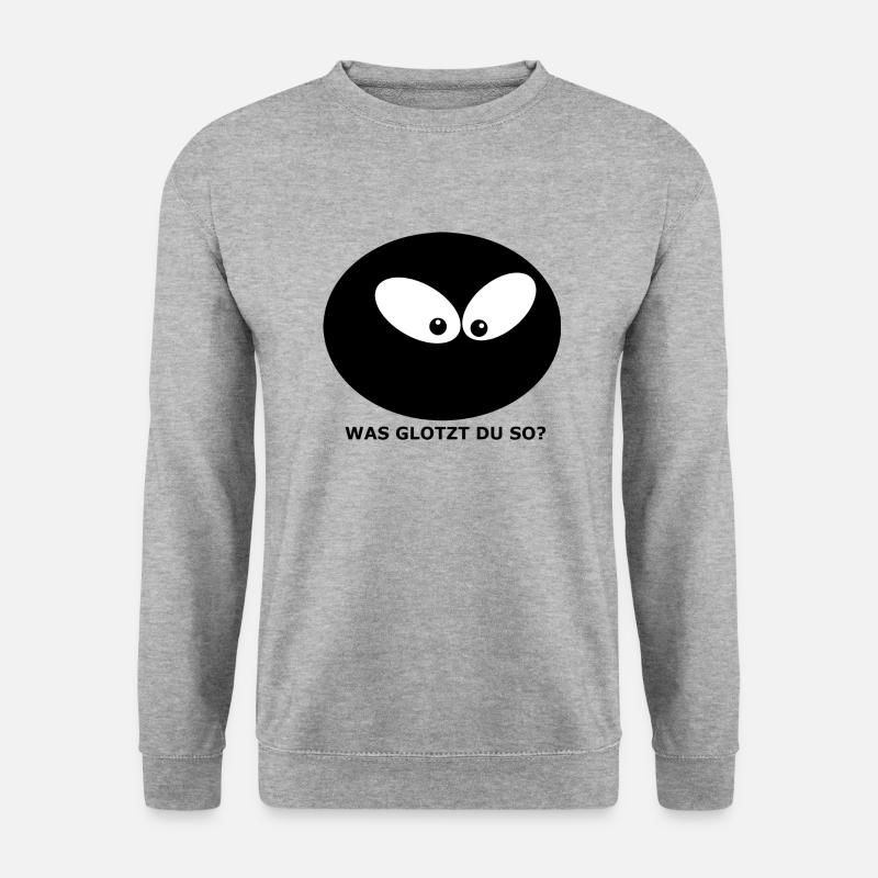 Was glotzt du so - Unisex Pullover - Weißgrau meliert