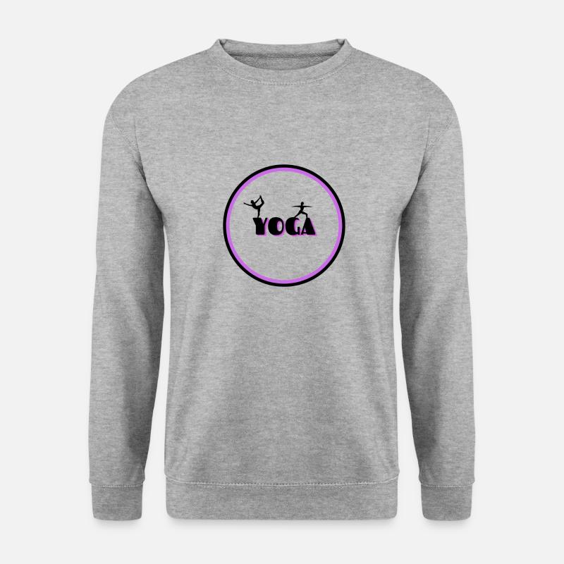 Yoga Illustration - Unisex Pullover - Weißgrau meliert
