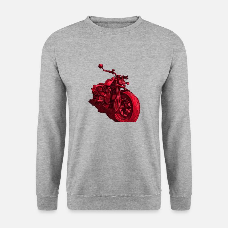Chopper rot - Unisex Pullover - Weißgrau meliert