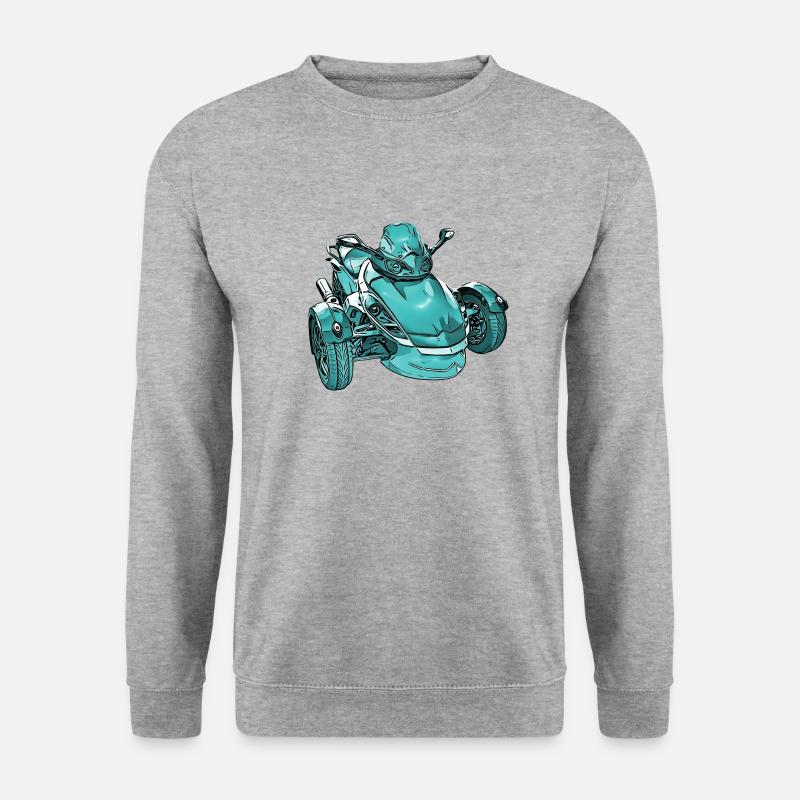 Trike Spyder türkis - Unisex Pullover - Weißgrau meliert