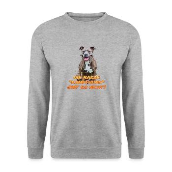 Spruch 07 - Unisex Pullover - Weißgrau meliert - Vorne - Alina (178cm) & Michal (187cm)