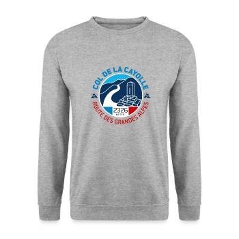 Col de la Cayolle 2 - Unisex Pullover - Weißgrau meliert - Vorne - Alina (178cm) & Michal (187cm)