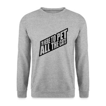 Animaux de compagnie tous les chats - Sweat-shirt Unisexe - gris chiné - Devant - Alina (178cm) & Michal (187cm)
