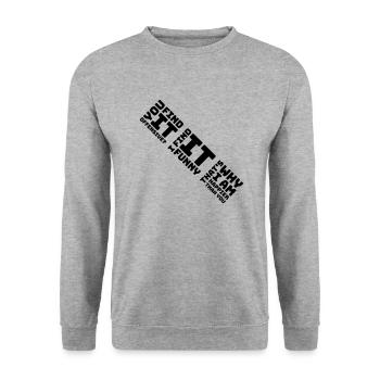 You find it offensive - Unisex Pullover - Weißgrau meliert - Vorne - Alina (178cm) & Michal (187cm)