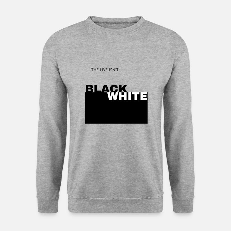 BLACK and WHITE - Unisex Pullover - Weißgrau meliert