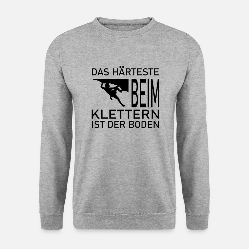 climbing - Unisex Pullover - Weißgrau meliert