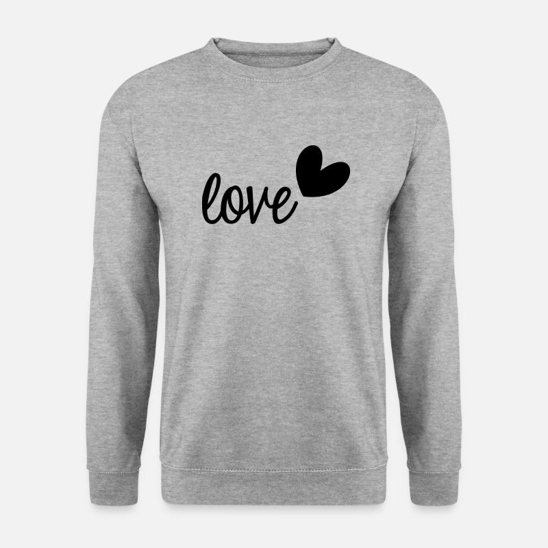 LIEBE. VALENTINSTAG. JUNGGESELLINNENABSCHIED. ICH LIEBE DICH. ICH LIEBE DICH. - Unisex Pullover - Weißgrau meliert