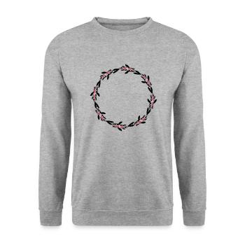 Koi Fish County Nishikigoi - Unisex Sweatshirt - salt & pepper - Front - Alina (178cm) & Michal (187cm)