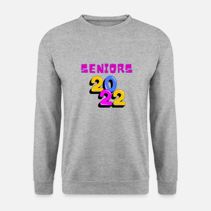 Senioren 2022 - Unisex Pullover - Weißgrau meliert
