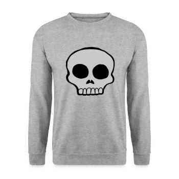Squelette de crâne cool design - Sweat-shirt Unisexe - gris chiné - Devant - Alina (178cm) & Michal (187cm)