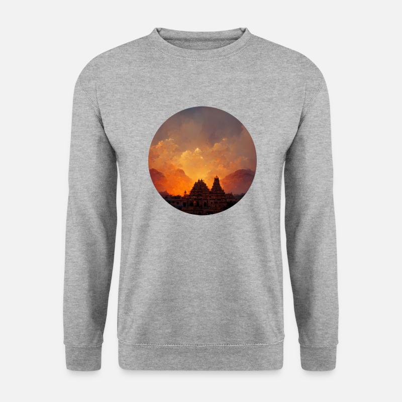 Sunset - Unisex Pullover - Weißgrau meliert