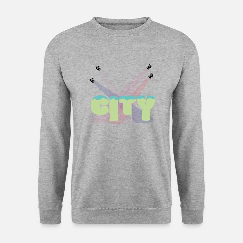 City - Unisex Pullover - Weißgrau meliert
