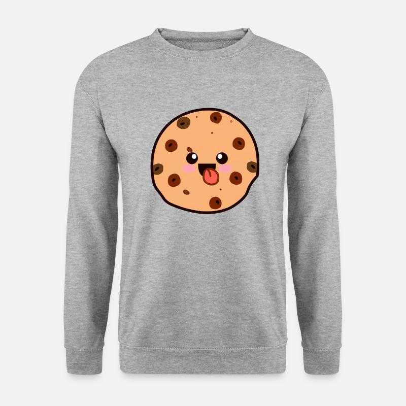 Cookie kawaii Sprache - Unisex Pullover - Weißgrau meliert