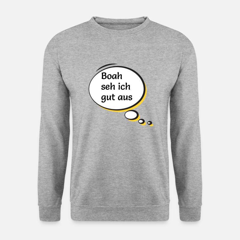 Seh ich gut aus - Unisex Pullover - Weißgrau meliert