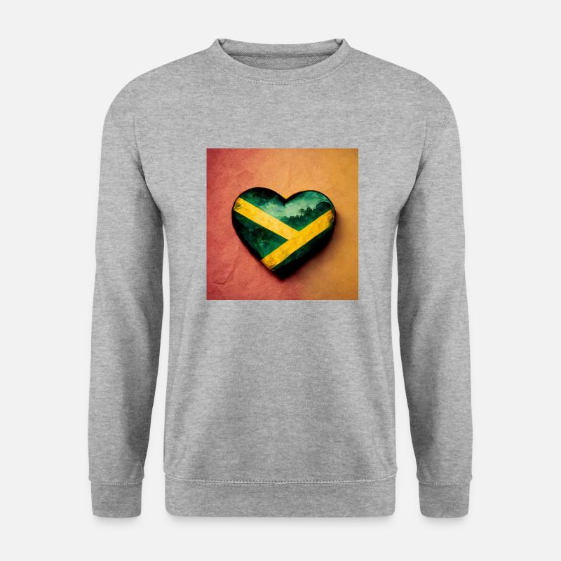 Jamaika Liebe - Unisex Pullover - Weißgrau meliert