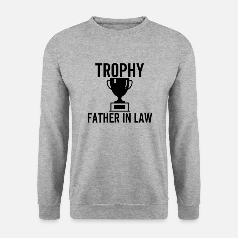 Trophäe Schwiegervater - Unisex Pullover - Weißgrau meliert