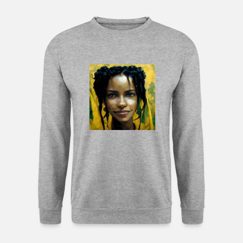 Rasta Astronaut - Unisex Pullover - Weißgrau meliert