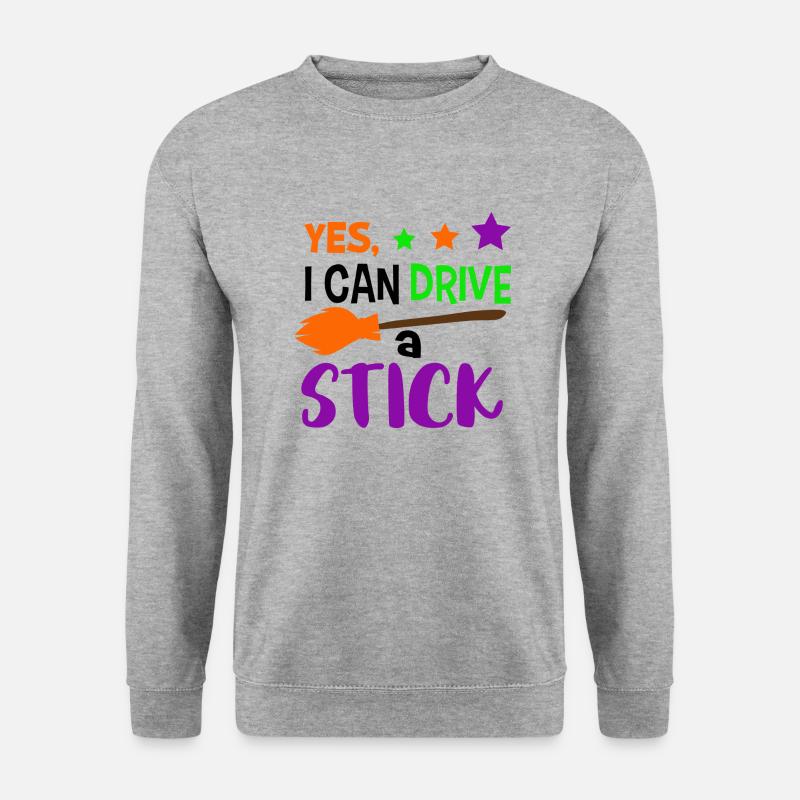 Yes I can drive a stick - Unisex Pullover - Weißgrau meliert