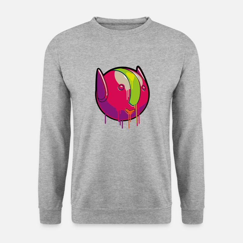 Astrokugel trieft - Unisex Pullover - Weißgrau meliert