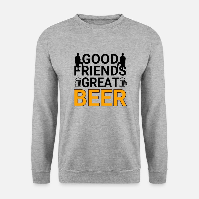 Bier - Unisex Pullover - Weißgrau meliert