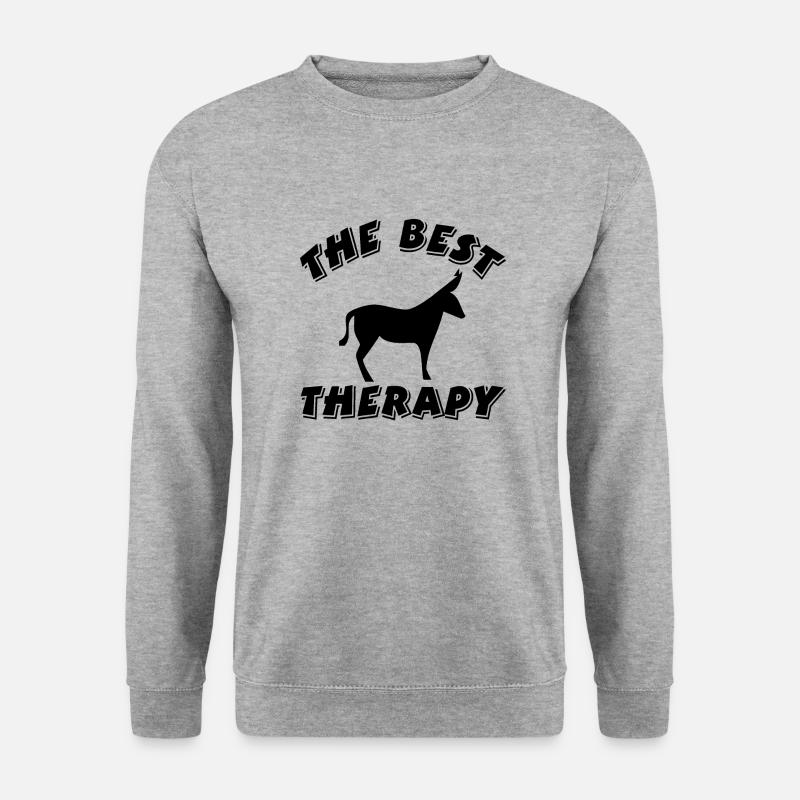 Esel - Unisex Pullover - Weißgrau meliert