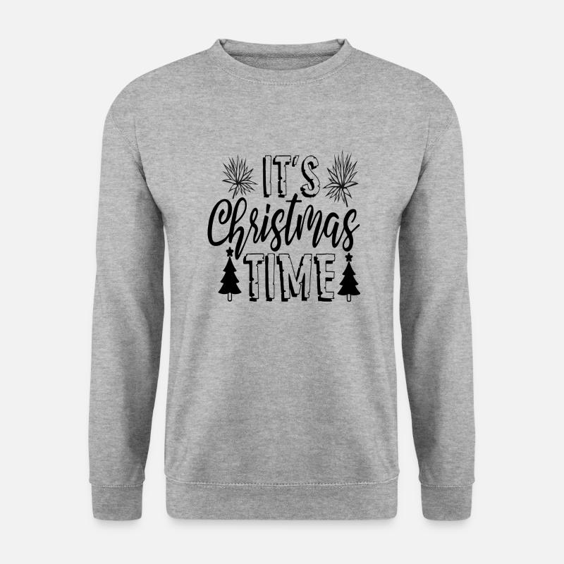 It´s Christmas Time - Unisex Pullover - Weißgrau meliert