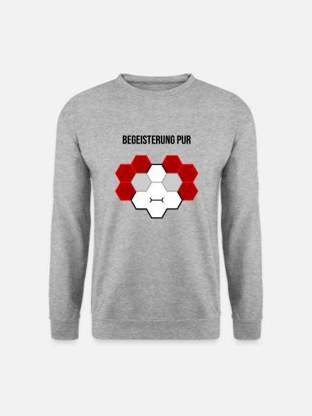 Begeisterung pur - Unisex Pullover - Weißgrau meliert