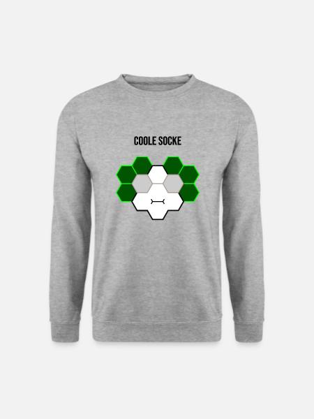 Coole Socke - Unisex Pullover - Weißgrau meliert