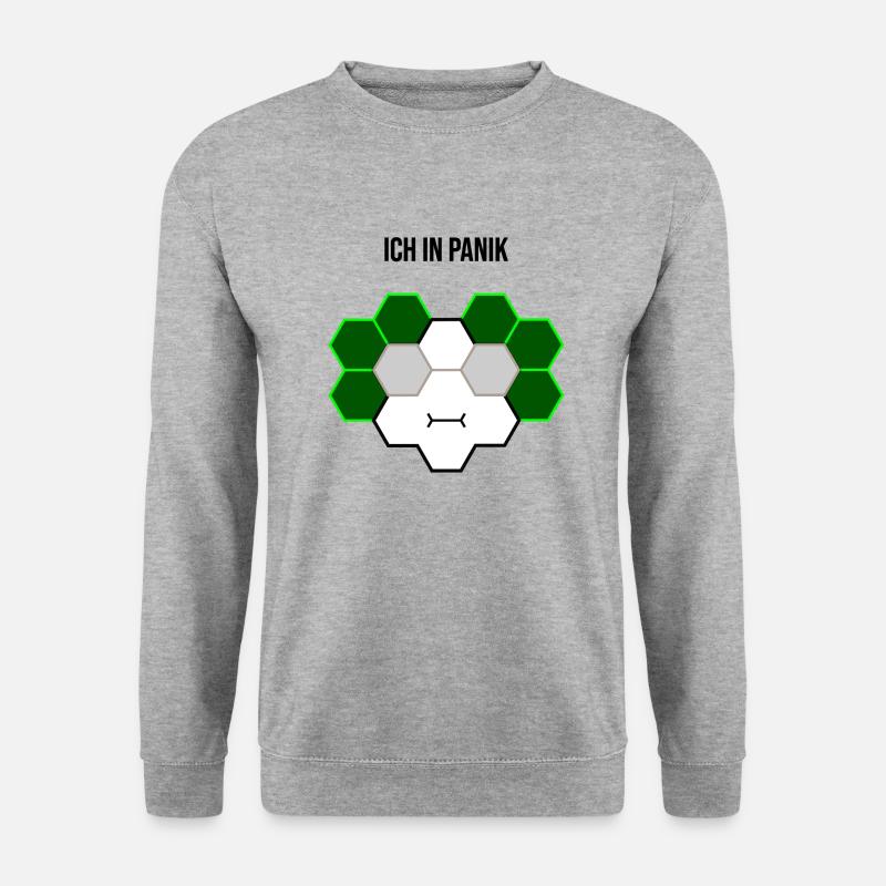 Ich in Panik - Unisex Pullover - Weißgrau meliert