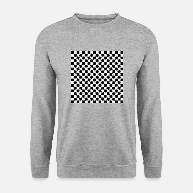 Optical Art - Psycho Chess - Unisex Sweatshirt - salt & pepper