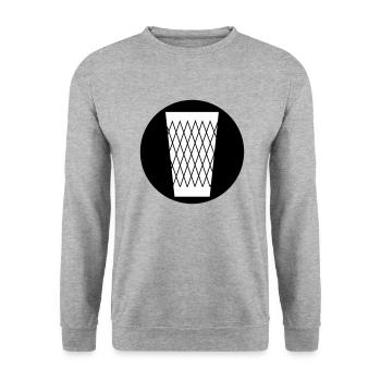 Ribbed cider glass #Geripptes #Frankfurt - Unisex Sweatshirt - salt & pepper - Front - Alina (178cm) & Michal (187cm)