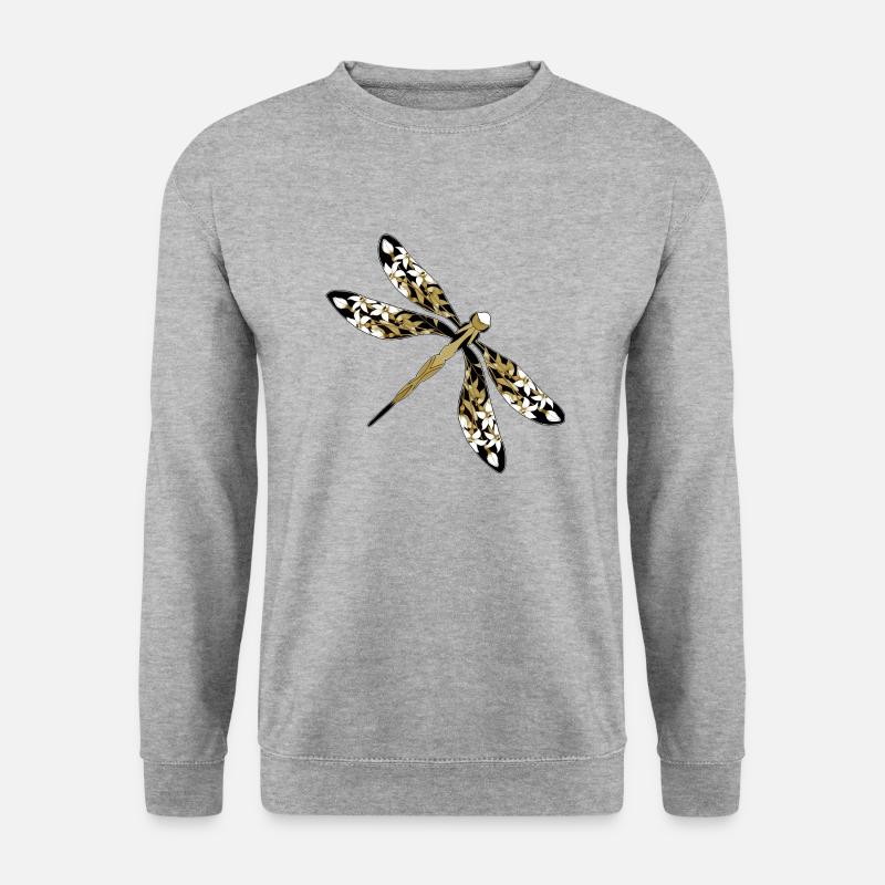 Libelle - Unisex Pullover - Weißgrau meliert