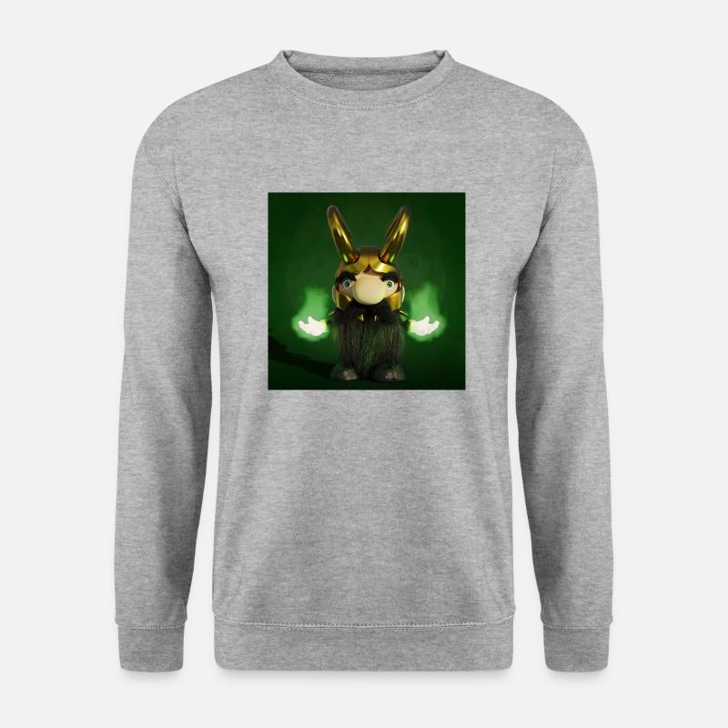 XList Wikingergott Loki - Unisex Pullover - Weißgrau meliert