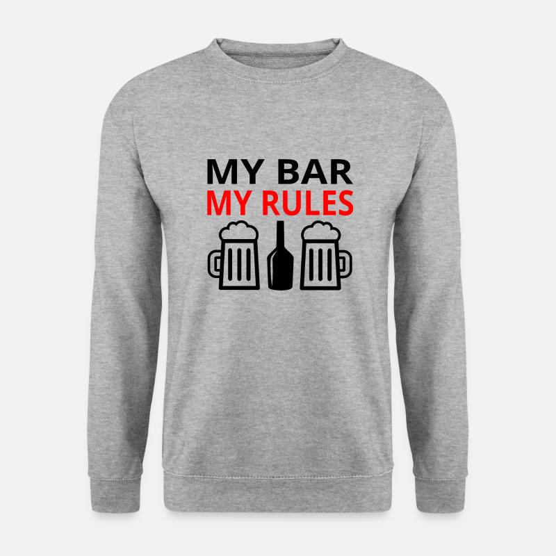 Bar - Unisex Pullover - Weißgrau meliert