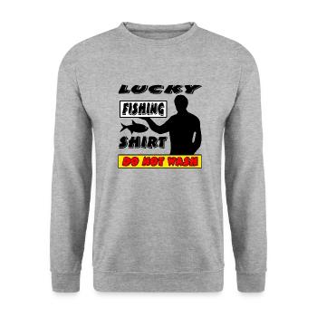 Pêche - Sweat-shirt Unisexe - gris chiné - Devant - Alina (178cm) & Michal (187cm)