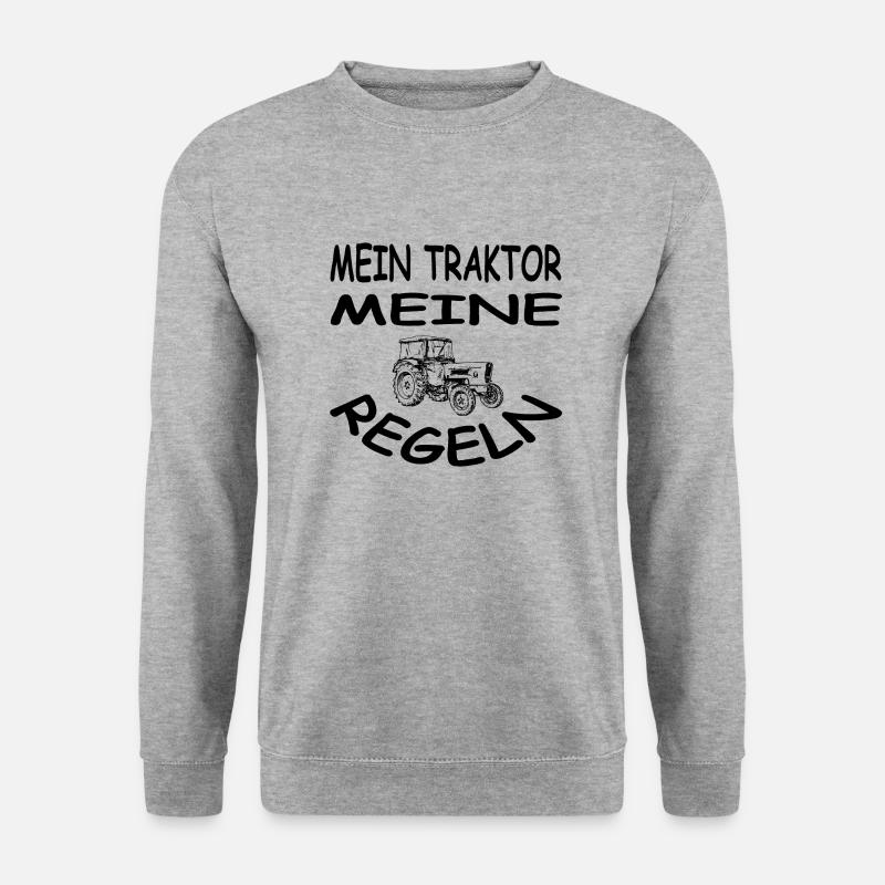 Traktor - Unisex Pullover - Weißgrau meliert