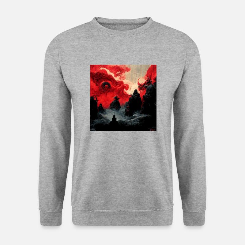 Die sieben Shinigami - Unisex Pullover - Weißgrau meliert