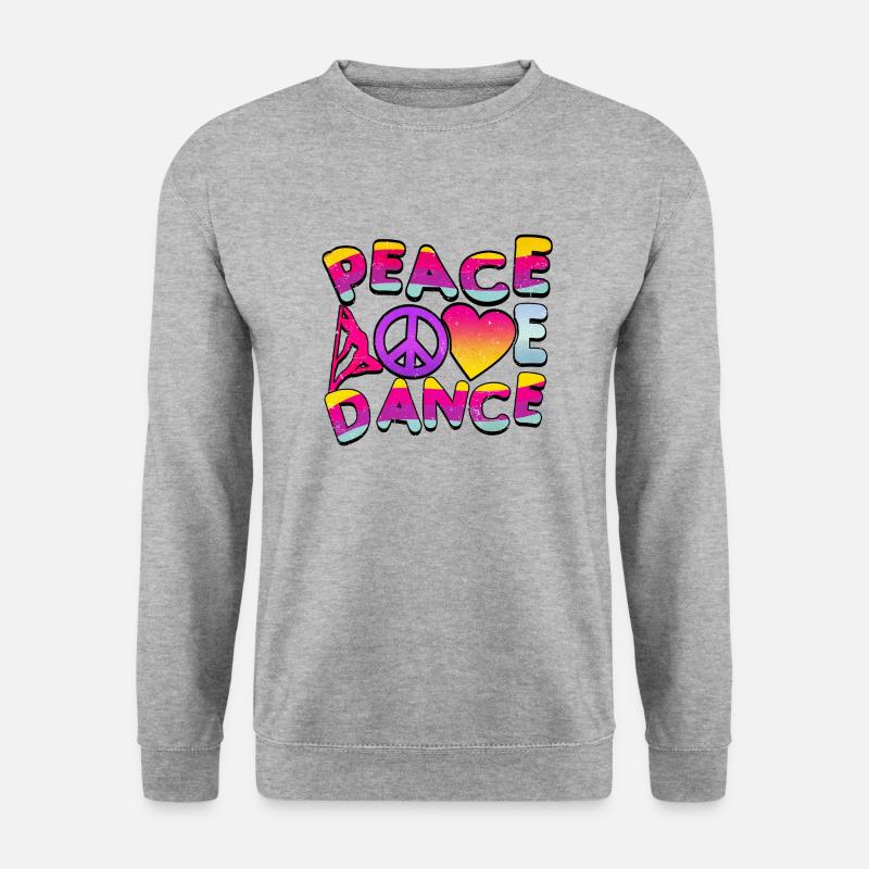 Peace Love Dance - Unisex Pullover - Weißgrau meliert