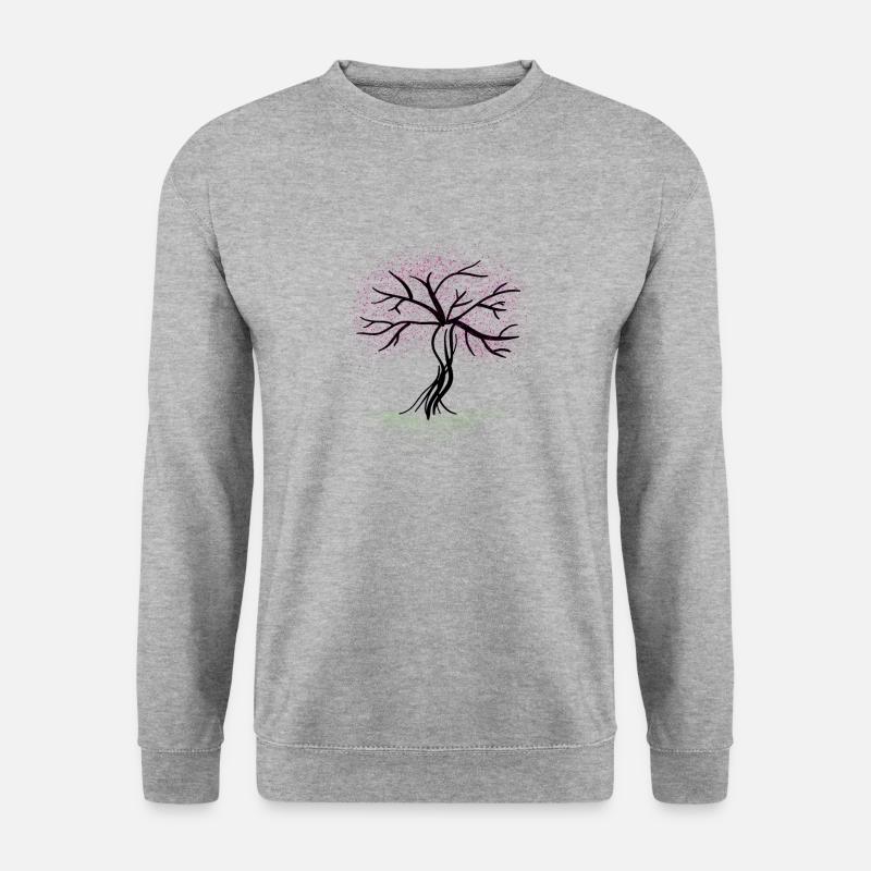 Herbstbaum - Unisex Pullover - Weißgrau meliert