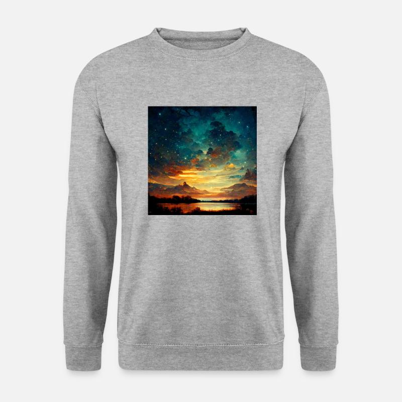 Über - Unisex Pullover - Weißgrau meliert