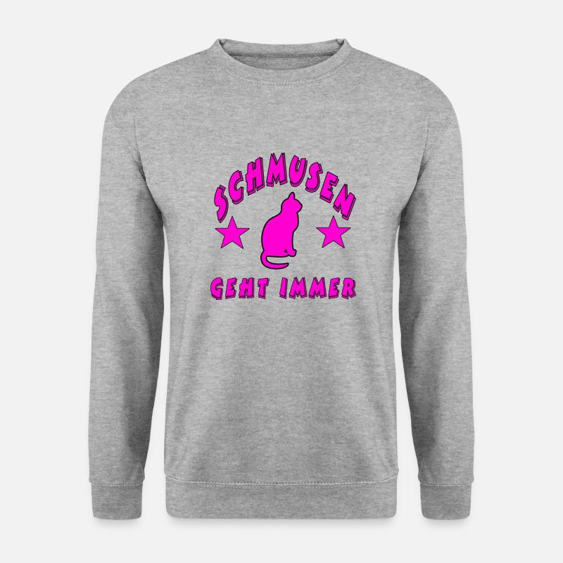 Katze - Unisex Pullover - Weißgrau meliert