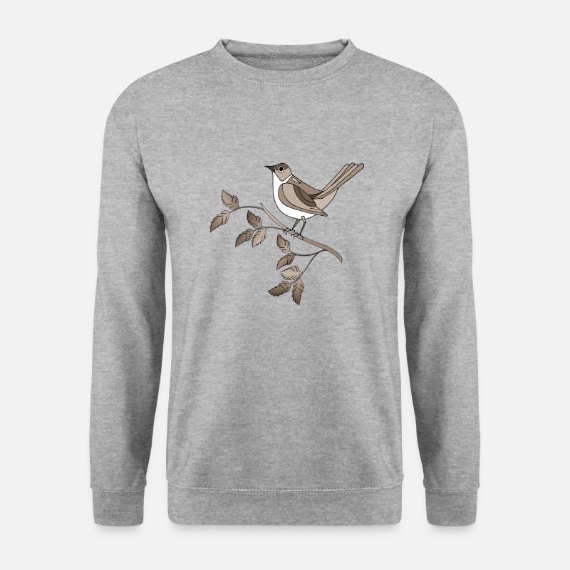 Vogel - Unisex Pullover - Weißgrau meliert