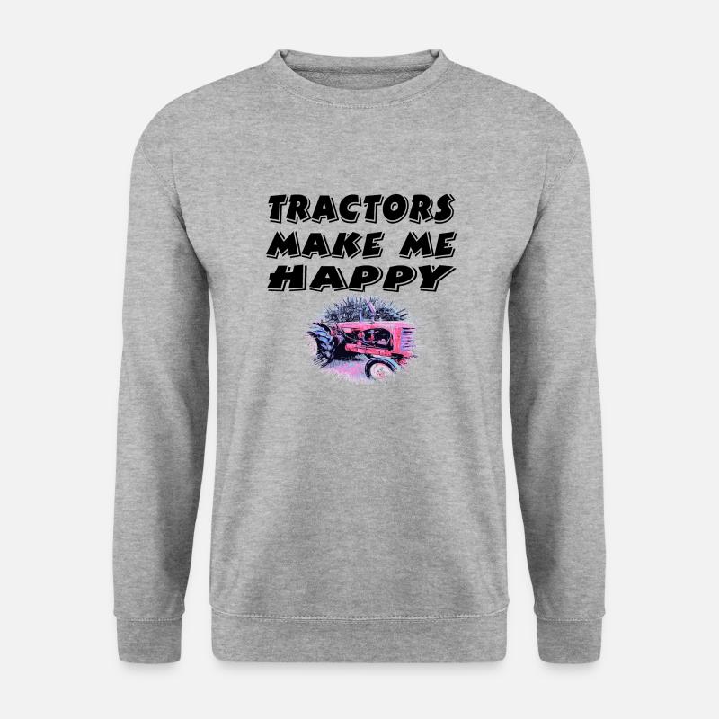 Traktor - Unisex Pullover - Weißgrau meliert
