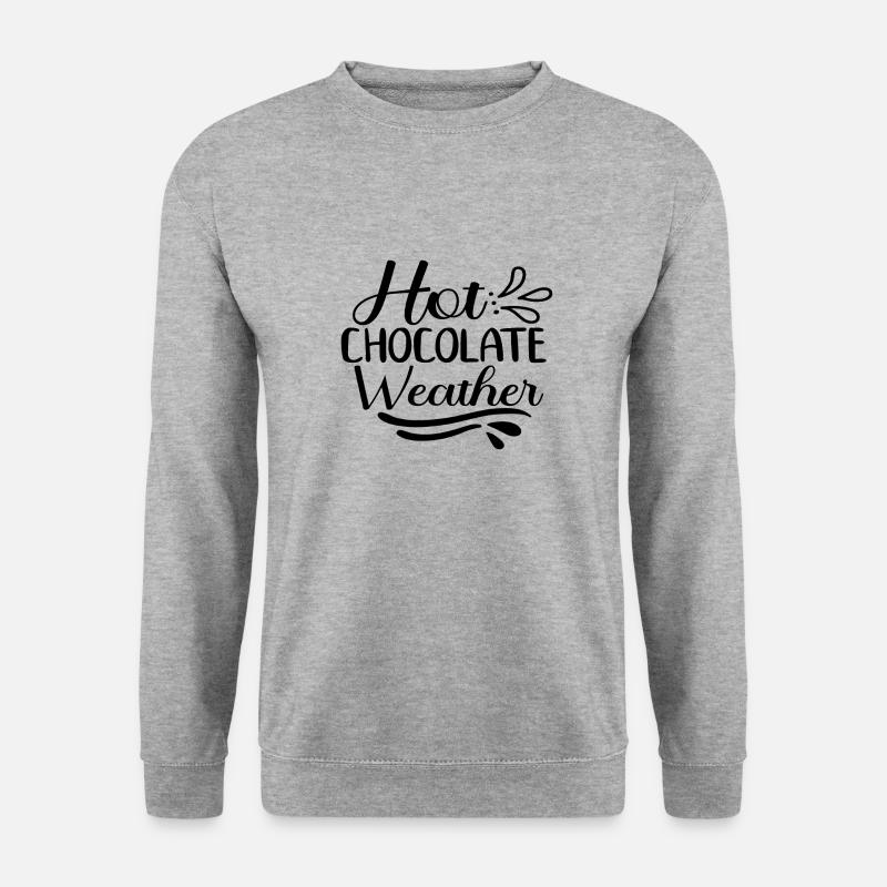 Hot Chocolate Weather - Unisex Pullover - Weißgrau meliert