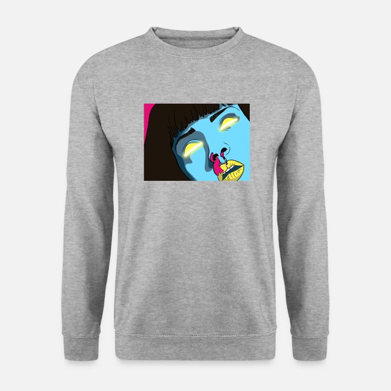 mia - Unisex Pullover - Weißgrau meliert