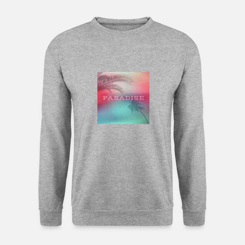 PARADISE - Unisex Pullover - Weißgrau meliert