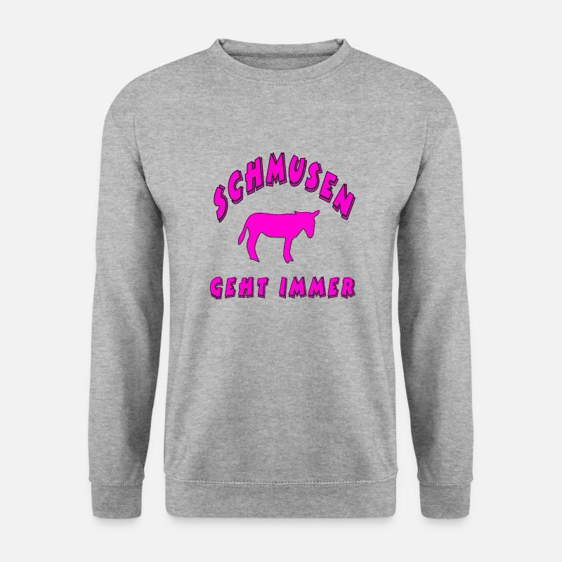 Esel - Unisex Pullover - Weißgrau meliert