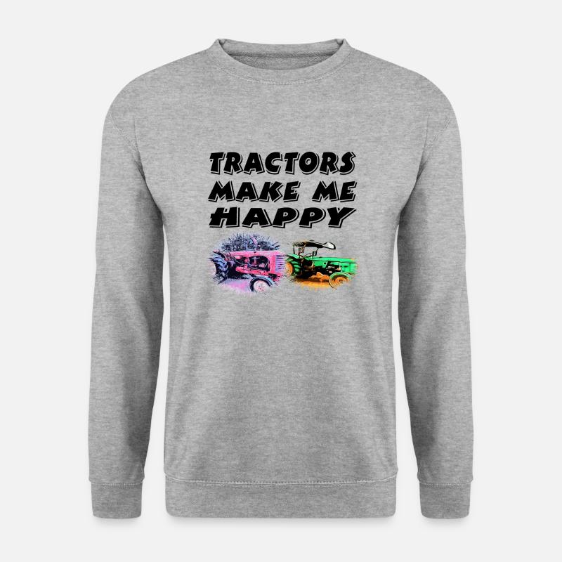 Traktor - Unisex Pullover - Weißgrau meliert
