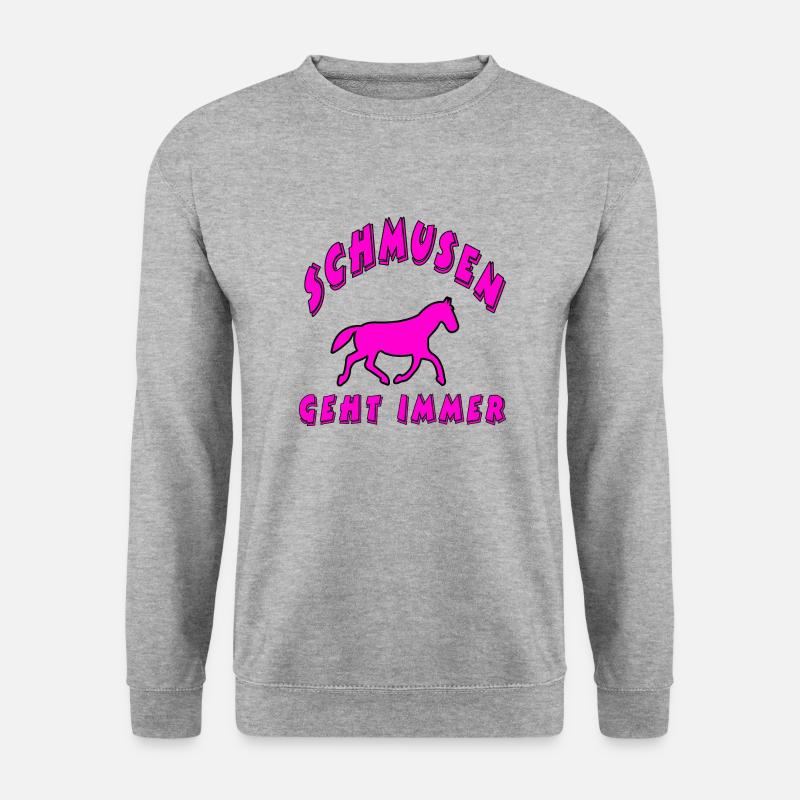 Pferd - Unisex Pullover - Weißgrau meliert